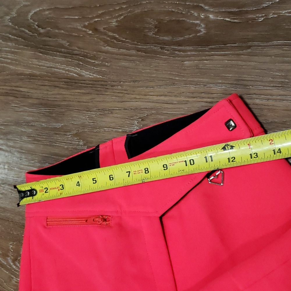 (10R) Sport Obermeyer Wool Neon Stirrup Pants Outdoors Ski Athletic Vintage Neon - Picture 10 of 11